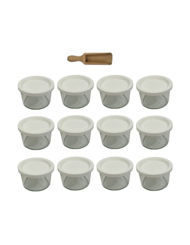 Słoiki i butelki - Słoiki WECK 12szt / plastikowe wieko, miarka słoik 200ml MOLD - product 22