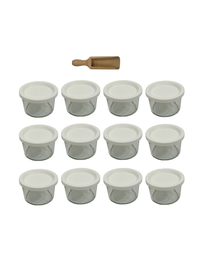 Słoiki i butelki - Słoiki WECK 12szt / plastikowe wieko, miarka słoik 200ml MOLD - product MODO24.PL 22
