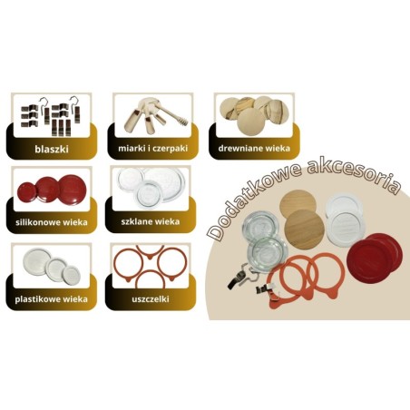 Słoiki WECK 12szt / plastikowe wieko, miarka słoik 200ml MOLD