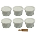 Słoiki WECK 6szt / plastikowe wieko, miarka słoik 200ml MOLD
