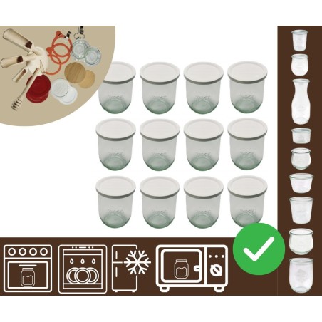 Słoiki WECK 12szt/ plastikowe wieko słoik 1l 1062ml TULIP