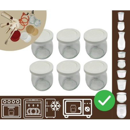 Słoiki WECK 6szt/ plastikowe wieko słoik 220ml TULIP