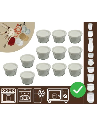 Słoiki i butelki - Słoiki WECK 12szt / plastikowe wieko słoik 200ml MOLD - product 20