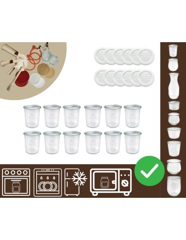 Słoiki i butelki - Słoiki WECK x12 / plastikowe wieko słoik 160ml MOLD - product 10