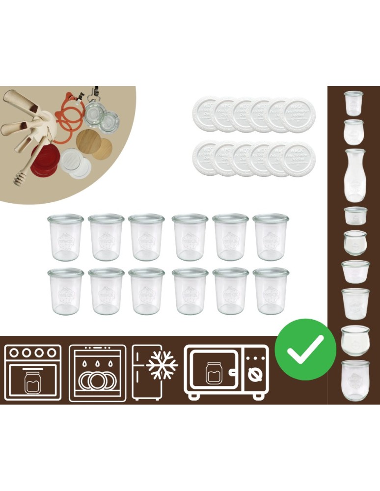 Słoiki i butelki - Słoiki WECK x12 / plastikowe wieko słoik 160ml MOLD - product MODO24.PL 10