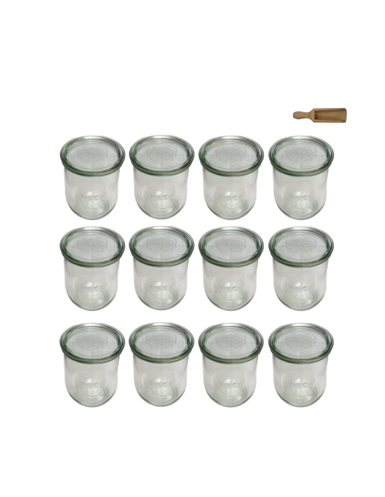 Słoiki i butelki - Słoiki WECK 12szt/ szklane wieko, miarka słoik 1l 1062ml TULIP - product MODO24.PL 22