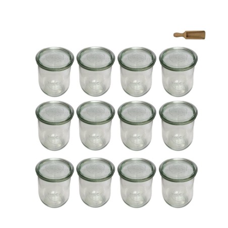 Słoiki WECK 12szt/ szklane wieko, miarka słoik 1l 1062ml TULIP