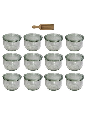 Słoiki i butelki - Słoiki WECK 12szt/ szklane wieko, miarka słoik 580ml TULIP - product 22