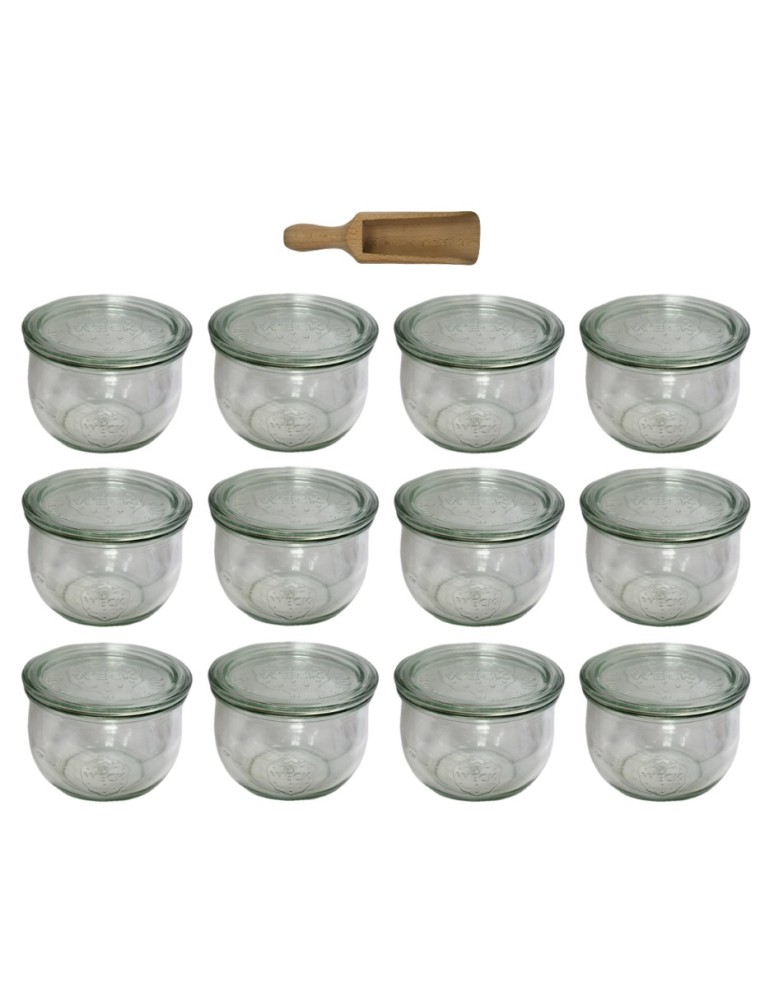 Słoiki i butelki - Słoiki WECK 12szt/ szklane wieko, miarka słoik 580ml TULIP - product MODO24.PL 22