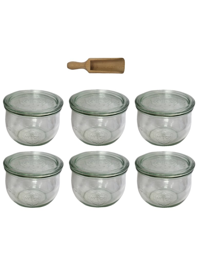 Słoiki i butelki - Słoiki WECK 6szt/ szklane wieko, miarka słoik 580ml TULIP - product MODO24.PL 22