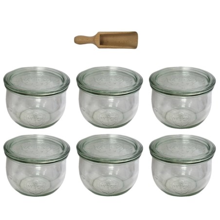 Słoiki WECK 6szt/ szklane wieko, miarka słoik 580ml TULIP