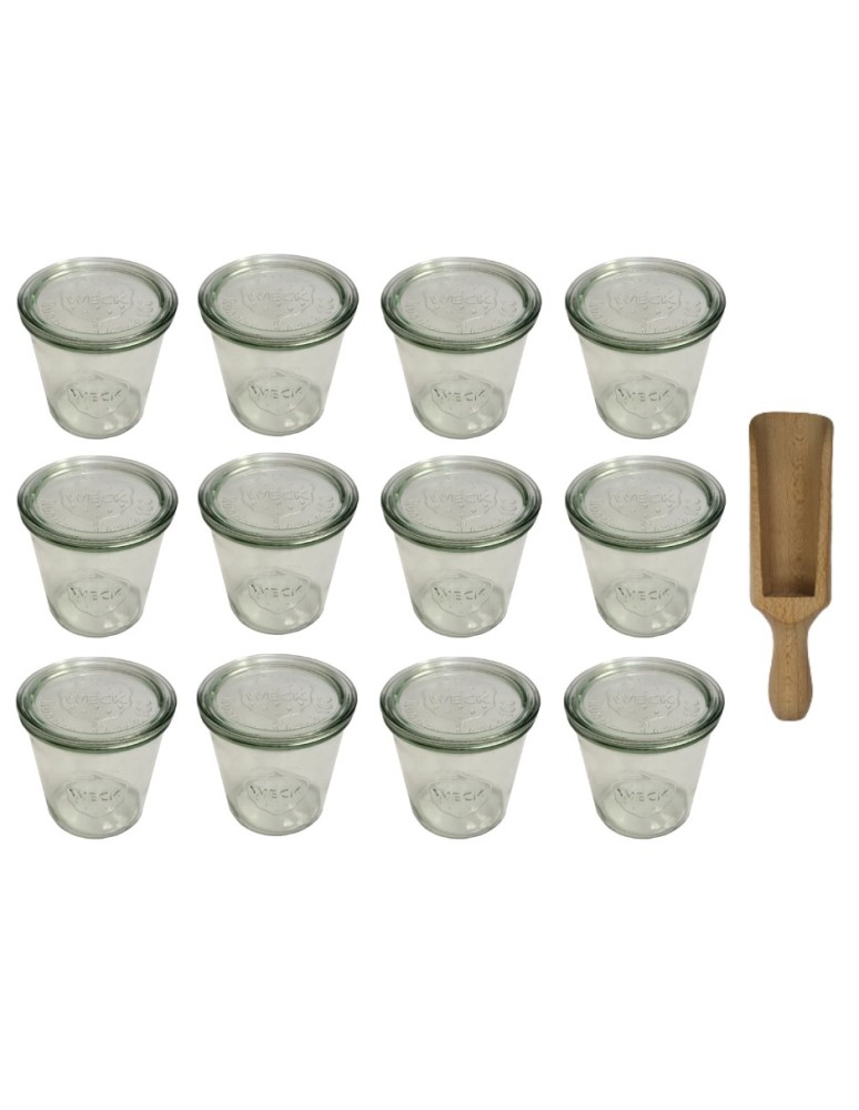 Słoiki i butelki - Słoiki WECK 12szt/ szklane wieko, miarka słoik 580ml MOLD - product MODO24.PL 22
