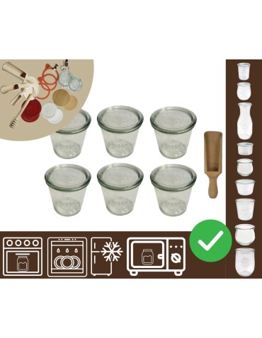 Słoiki i butelki - Słoiki WECK 6szt/ szklane wieko, miarka słoik 580ml MOLD - product 20