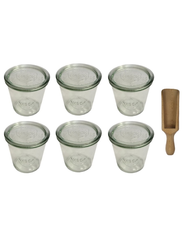 Słoiki i butelki - Słoiki WECK 6szt/ szklane wieko, miarka słoik 580ml MOLD - product MODO24.PL 22