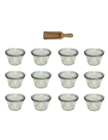 Słoiki i butelki - Słoiki WECK 12szt/ szklane wieko, miarka słoik 370ml MOLD - product 22