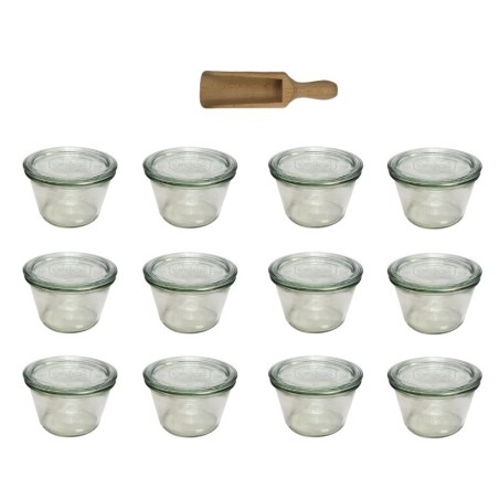 Słoiki WECK 12szt/ szklane wieko, miarka słoik 370ml MOLD