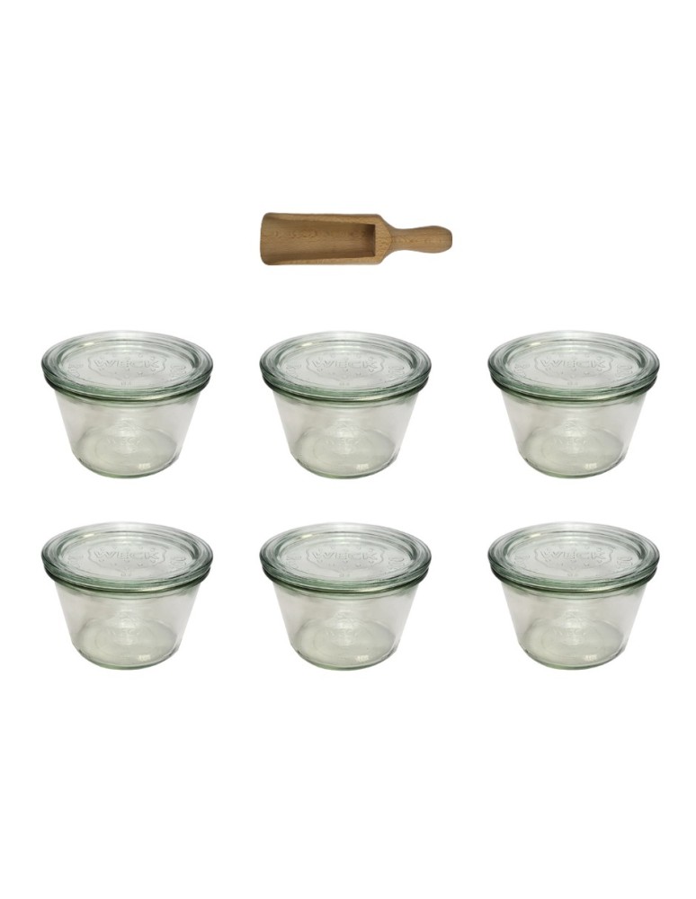 Słoiki i butelki - Słoiki WECK 6szt/ szklane wieko, miarka słoik 370ml MOLD - product MODO24.PL 22