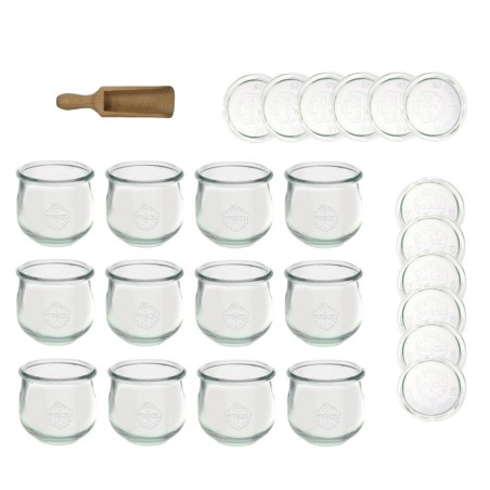 Słoiki WECK 12szt/ szklane wieko, miarka słoik 370ml TULIP