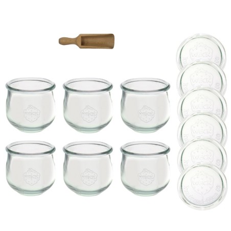 Słoiki WECK 6szt/ szklane wieko, miarka słoik 370ml TULIP