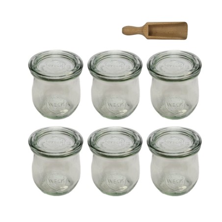 Słoiki WECK 6szt/ szklane wieko, miarka słoik 220ml TULIP