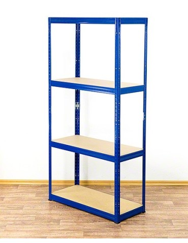 wysokość 180 - Regał metalowy Helios Color 180x90x35_4 - 175kg / na półkę, kolor: biało-niebieski - product 3