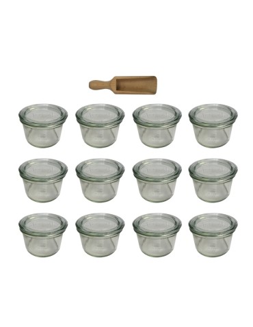 Słoiki i Dodatki - Słoiki WECK 12szt / szklane wieko, miarka słoik 200ml MOLD - product 42