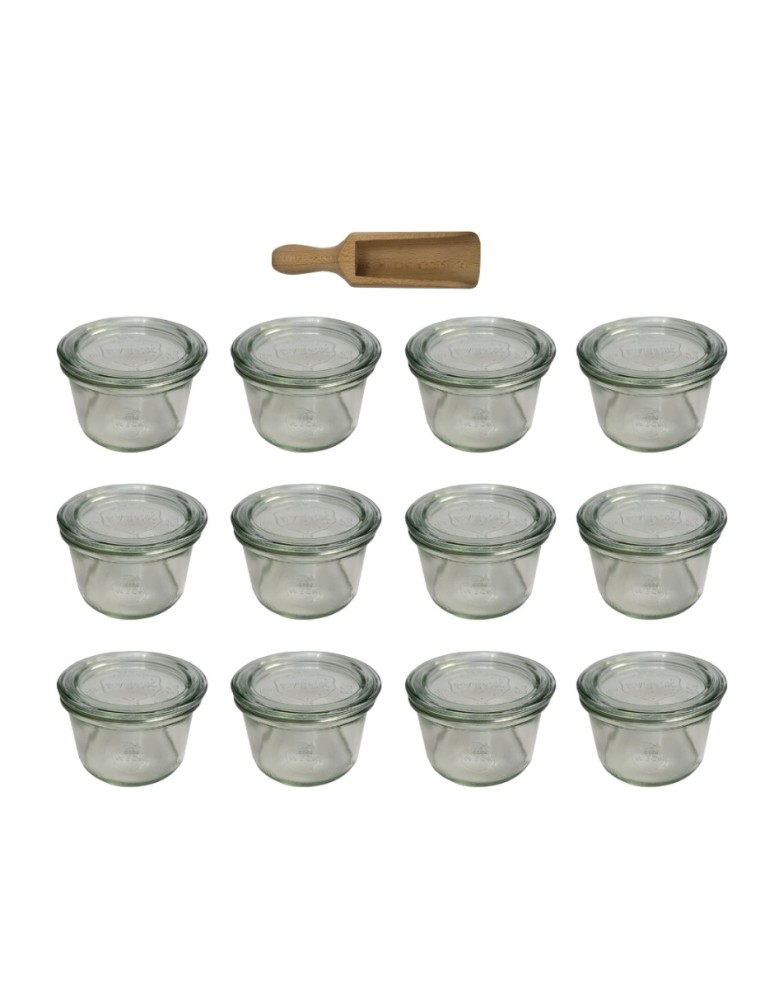 Słoiki i Dodatki - Słoiki WECK 12szt / szklane wieko, miarka słoik 200ml MOLD - product MODO24.PL 42