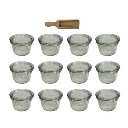 Słoiki WECK 12szt / szklane wieko, miarka słoik 200ml MOLD