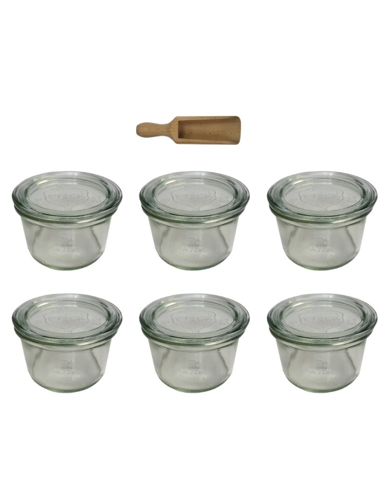 Słoiki i Dodatki - Słoiki WECK 6szt / szklane wieko, miarka słoik 200ml MOLD - product MODO24.PL 42