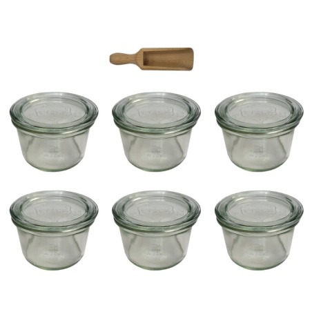 Słoiki WECK 6szt / szklane wieko, miarka słoik 200ml MOLD