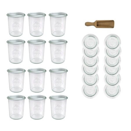 Słoiki WECK x12 / szklane wieko, miarka słoik 160ml MOLD