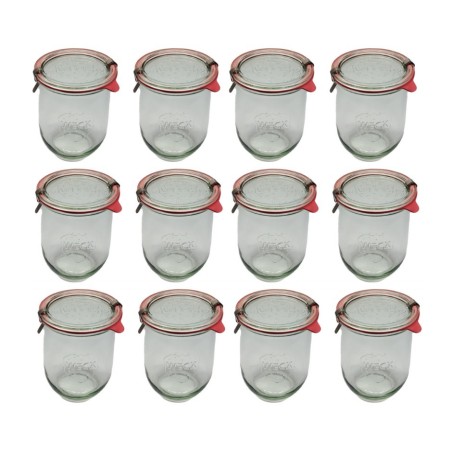 Słoiki WECK 12szt/ szkl. wieko,gumka, bl słoik 1l 1062ml TULIP