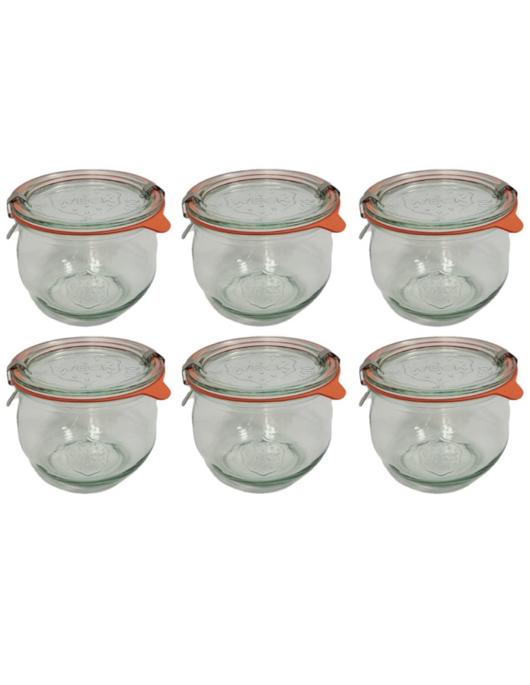 Słoiki i Dodatki - Słoiki WECK 6szt/ szkl. wieko,gumka, bl słoik 580ml TULIP - product MODO24.PL 42