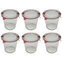 Słoiki WECK 6szt/ szkl. wieko,gumka, bl słoik 580ml MOLD