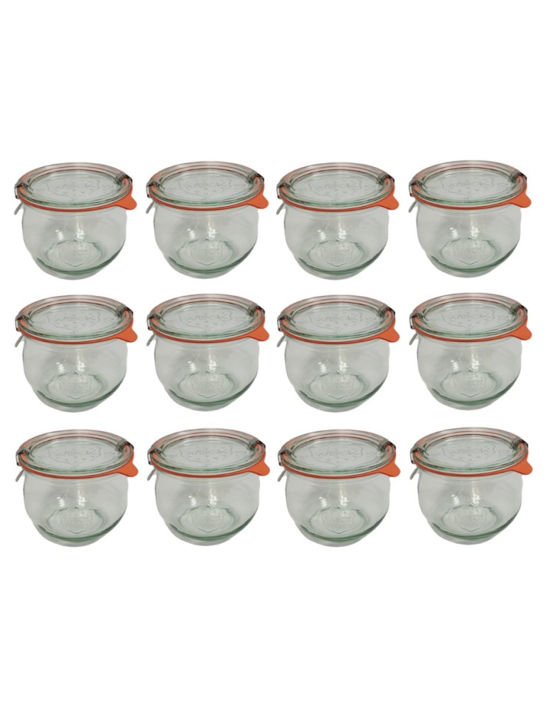 Słoiki i butelki - Słoiki WECK 12szt/ szkl. wieko,gumka, bl słoik 370ml TULIP - produkt MODO24.PL 42