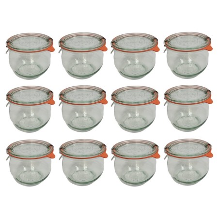 Słoiki WECK 12szt/ szkl. wieko,gumka, bl słoik 370ml TULIP