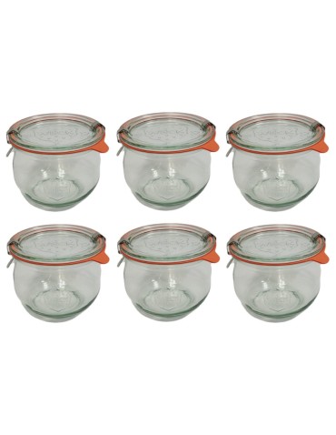 Słoiki i butelki - Słoiki WECK 6szt/ szkl. wieko,gumka, bl słoik 370ml TULIP - produkt 42