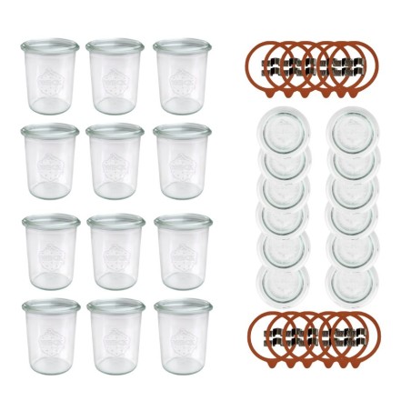 Słoiki WECK x12 / szkl. wieko,gumka, bl słoik 160ml MOLD