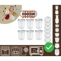 Słoiki WECK x6 / szkl. wieko,gumka, bl słoik 160ml MOLD