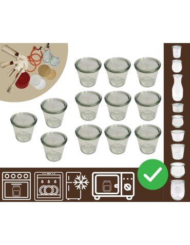 Słoiki i butelki - Słoiki WECK 12szt/ szklane wieko słoik 580ml MOLD - produkt 40