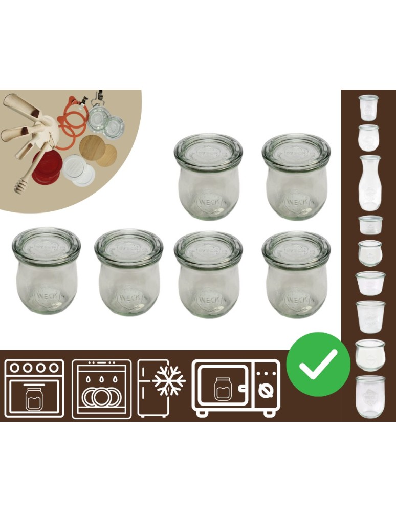 Słoiki i butelki - Słoiki WECK 6szt/ szklane wieko słoik 220ml TULIP - produkt MODO24.PL 40