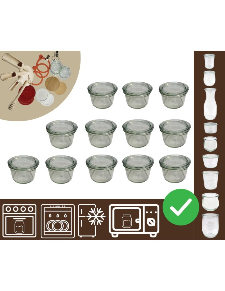 Słoiki i butelki - Słoiki WECK 12szt / szklane wieko słoik 200ml MOLD - product MODO24.PL 20