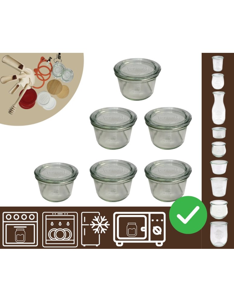 Słoiki i butelki - Słoiki WECK 6szt / szklane wieko słoik 200ml MOLD - product MODO24.PL 20
