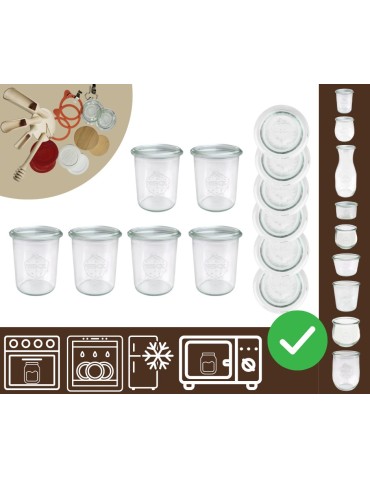 Słoiki i butelki - Słoiki WECK x6 / szklane wieko słoik 160ml MOLD - product 10