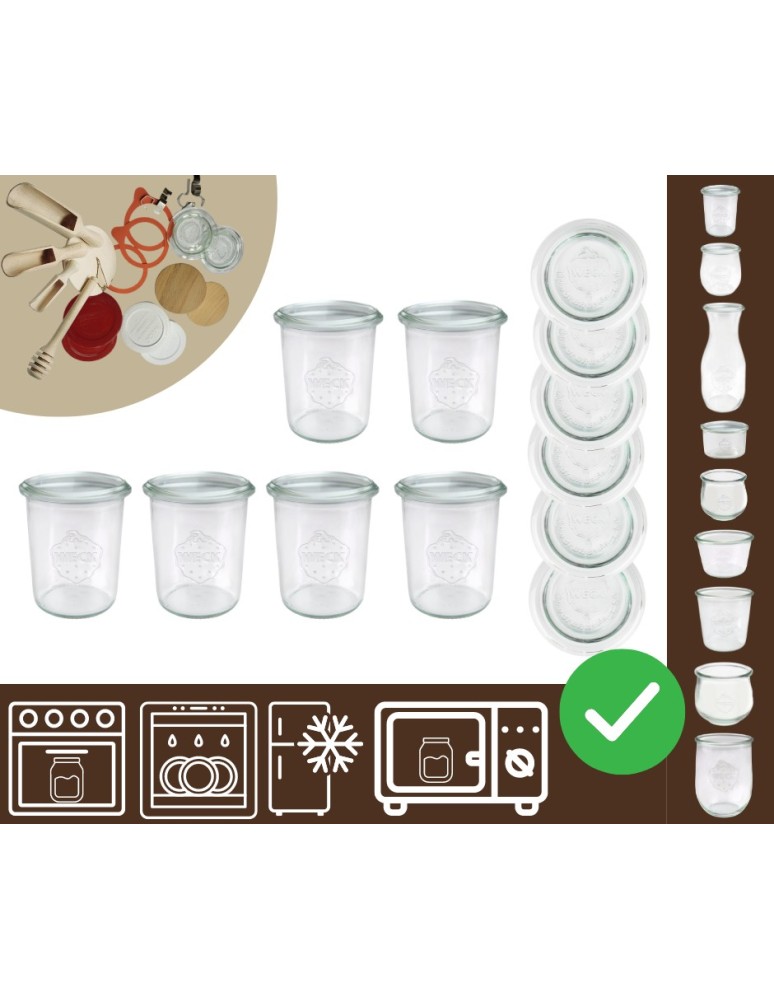 Słoiki i butelki - Słoiki WECK x6 / szklane wieko słoik 160ml MOLD - product MODO24.PL 10