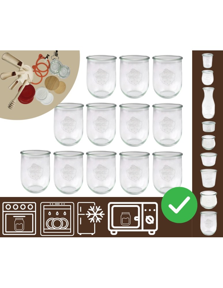 Słoiki i butelki - Słoiki WECK 12szt/ żaroodporny słoik 1l 1062ml TULIP - product MODO24.PL 20