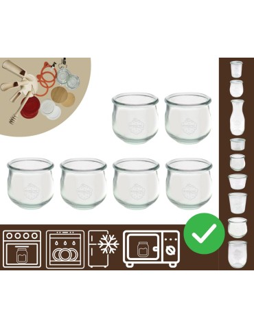 Słoiki i butelki - Słoiki WECK 6szt/ żaroodporny słoik 370ml TULIP - product 20