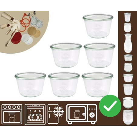 Słoiki WECK 6szt/ żaroodporny słoik 370ml MOLD