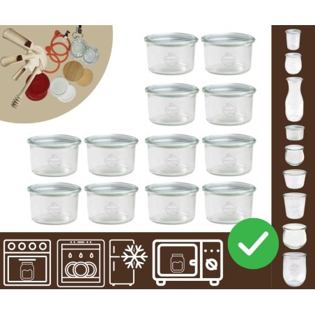 Słoiki WECK 12szt / żaroodporny słoik 200ml MOLD