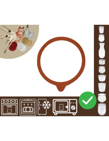 Słoiki i butelki - Słoiki WECK / uszczelka gumka 80mm 1szt do SŁOIK WECK - product 20